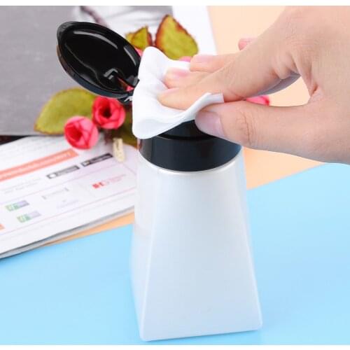 220ml Nail Bottle Empty Press Pump Dispenser Plastic Polish Remover Cleaner Portable Makeup Manicure Tool