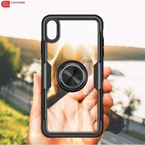 Case for Iphone 11 Pro XS Max XR X Case Clear Armor Ring Holder Kickstand Hard Cover for Iphone 8 7 6 6s Plus XR XS Case