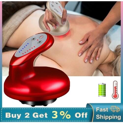 Electric Cupping Massager Negative Pressure Guasha Scraping Device Vacuum Suction Cups Apparatus Fat Burning Body Slimming