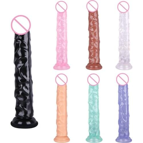 Strong Suction Cup Dildo Toy for Adult Erotic Soft Jelly Dildo Anal Butt Plug Realistic Penis G-spot Orgasm Sex Toys for Woman