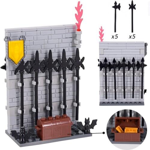 Ancient Military Medieval Age Knights Spartan Warriors Crusader Roman figures Arms Weapon Wall Building Bricks Blocks kids toys