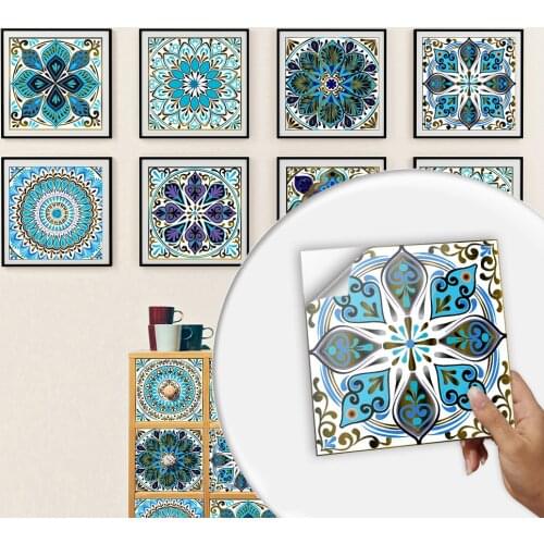 Splicing Small Floral Simulation Tile Stickers Home Renovation Kitchen and Bathroom Decoration Self Adhesive Peeling and Leaving