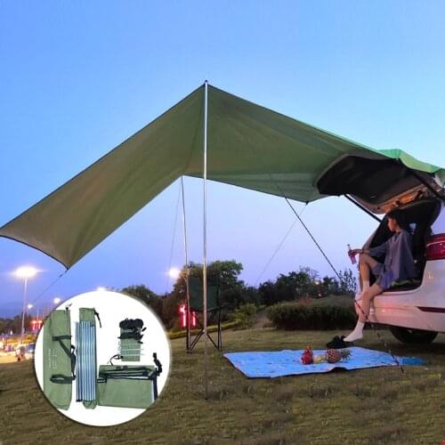 Car Shelter Shade Outdoor Waterproof Anti-UV Car Camping Tent Automobile Rooftop Rain Canopy For Self-driving Tour Awning 3 Size