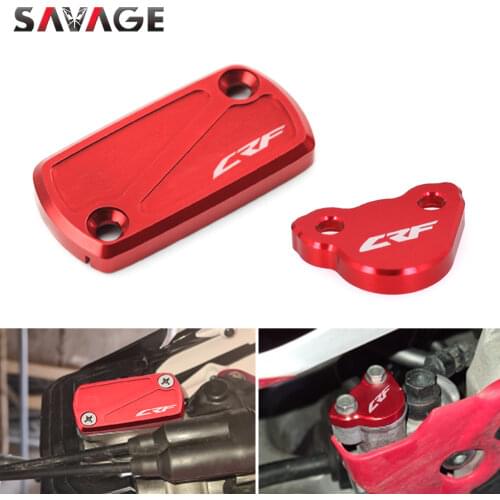 Front Rear Brake Fluid Reservoir Cover For HONDA CRF150R CRF250R CRF250X CRF450R CRF450X CRF 250 450 RX 450L Motorcycle CNC Cap