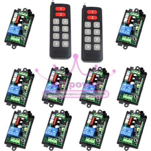 Remote Control Switches 315mhz Light Lamp LED Power Wireless Controller AC220V 1CH 10A Relay Receiver Transmitter Lock Unlock