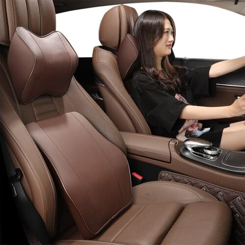 Neck Pillow Car Headrest Pillow for Car Seat Support Lumbar Cushion Orthopedic Design Travel Pillow Memory Foam Relieve Pain