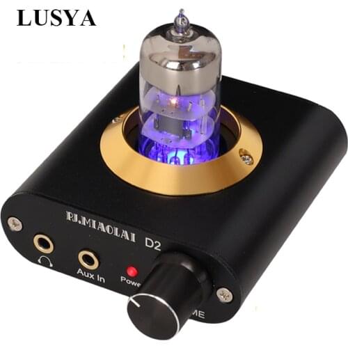 LUSYA Portable 6N3 Tube Headphone Amplifier 1100Mw 32 Ohm For 8-600ohm Headphone