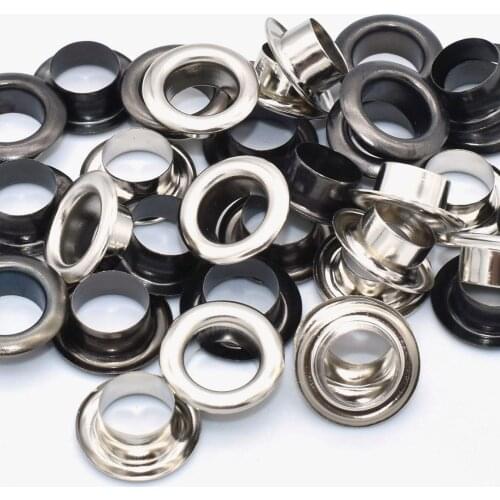 Eyelet Grommets 8mm Grommets Silver/Gunmetal Metal Eyelet with Washers for Leather Craft Sewing Shoes DIY Making Hardware
