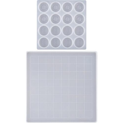 International Checker Mold Handmade Mold International Checker Clear Silicone Mould #W0