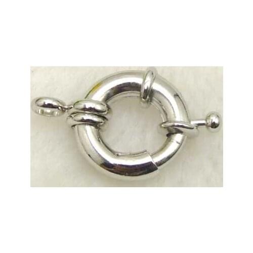 SALE wholesale 5pcs 20mm Silver Plated ring one strings Clasp-gp24 wholesale/retail Free shipping