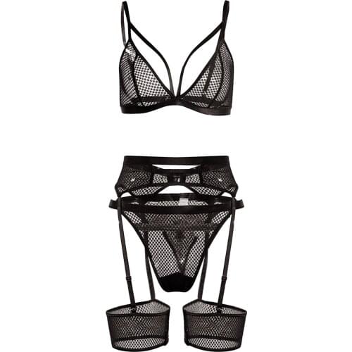 Sexy Lingerie Sets For Women Lingerie Bras Embroidered Lace Garter Sexy Set Transparent Bra And Thongs Underwear Set Pajamas