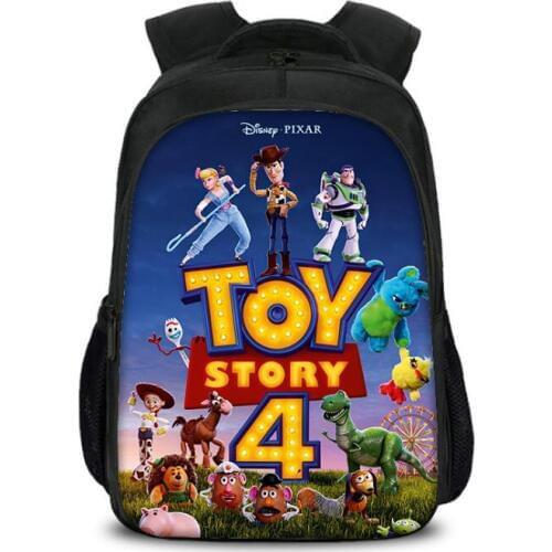 Disney Schoolbag for primary school students Boys Girls Cartoon Toy Story 4 school Bookbag Double layer large capacity schoolbag