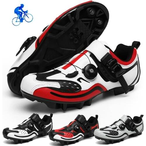 Ultralight Self-Locking Cycling Shoes MTB Professional Cleat Shoes SPD Pedal Racing Road Bike Flat Shoes Bicycle Sneakers Unisex