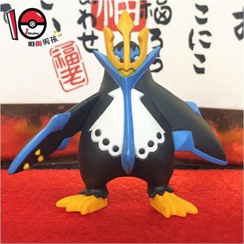 TOMY MC Pokemon Dolls Empoleon Model Cartoon Pocket Monster Action Figure Emperor Penguin Ornament Animal Toys Collection New