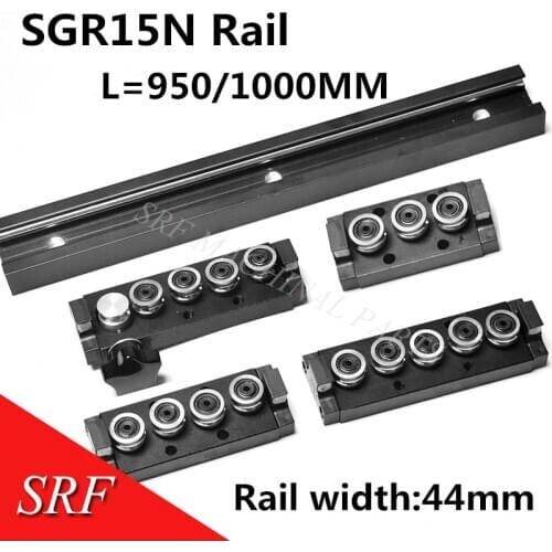 High speed linear guide roller guide external dual axis linear guide SGR15N L=950/1000mm with SGB15N slide block