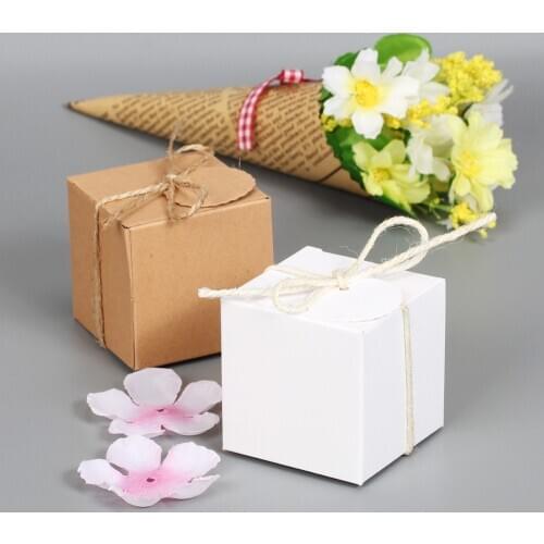 10pcs White Carton Craft Packing Box Paper Gift Candy Box Diy Jewelry Soap Boxes Kraft Cardboard Boxes For Packaging
