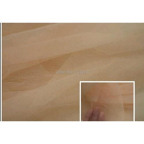 10yards high quality nude color soft Encryption mesh fabric DIY wedding dress clothing curtain veil tippet tent,Bridal veil