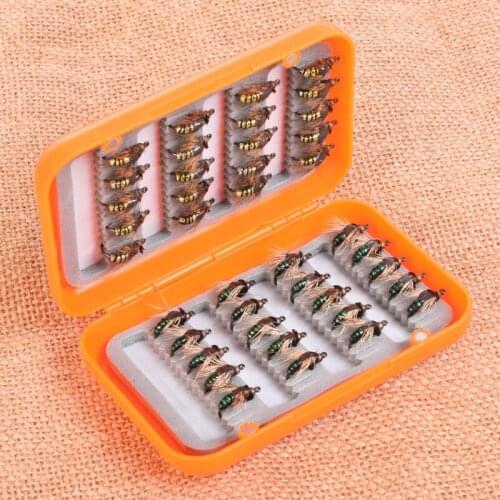 40pcs Fly Fishing Lure Fishing Artificial Insect Bait Dry Fly Fishing Lures Soft Sea Bass Trout Fly Fishing Lures Kit