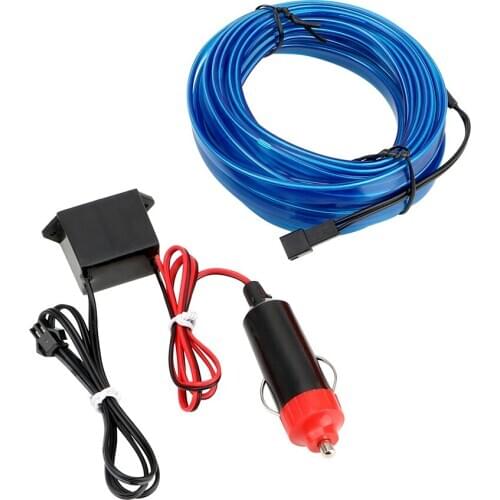 5m Neon LED Light Glow EL Wire String Strip Rope Tube Lighting Flexible &Water Resistant Variability with Connection