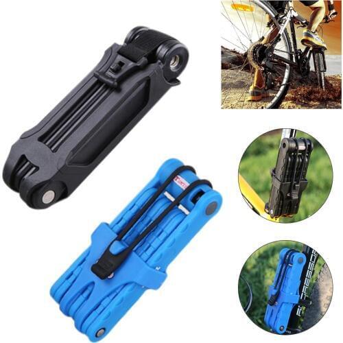 8-Section Bike Folding Lock Bicycle Cycling Mountain Bike Road Racing Motorcycle Anti-Theft Lock Bike Safety Tool