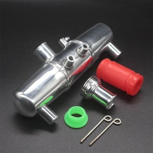 18001P Upgrade Aluminum Dual Exhaust Joint Tubing for 1/8 HPI Nitro Savage 4.6 5.9 RC Car Parts