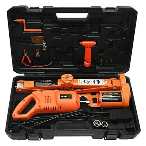 12V 3 in 1 car electric jack lifting kit built-in flash LED light, with impact wrench and air pump car jack car repair tool