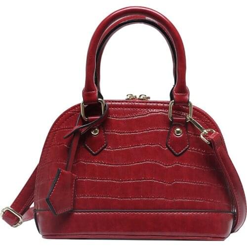 PU Leather Women Designer Handbag 2021 Shopper Purse Girl New Fashion Casual Solid Color Stone Pattern Shell Bags Messenger Bags