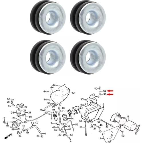 For Honda XL100 XL125 XL350 XL500 Fender Mount 61103-357-000 Rubber Grommets CR250M XL250 CR125 ATV CR250M CR125M MR250 MT250