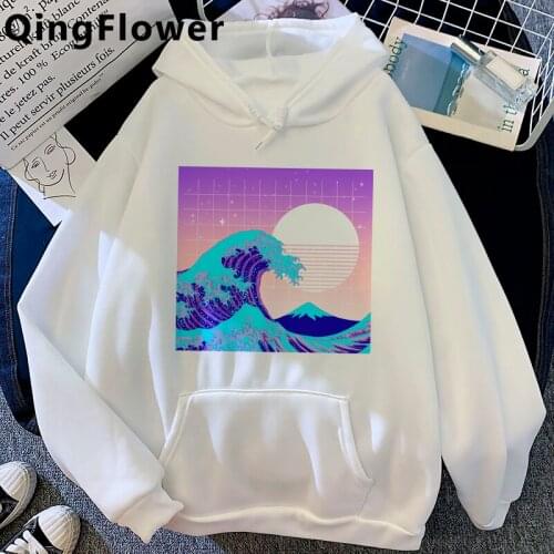 Vaporwave Aesthetic hoodies male plus size streetwear Ulzzang printed male hoody pullover Oversized printed