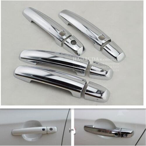 FUNDUOO For SUZUKI S-CROSS SCROSS 2014 2015 Chrome Door Handle Cover Trim Sticker With smart keyhole Car Styling