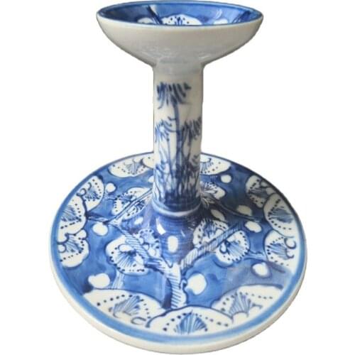 China Old Porcelain Blue And White Porcelain Lampstand