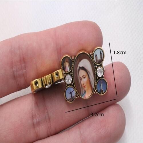 St. Mary Beaded Medal Catholic Santa Maria Kong Handmade Beaded Pendant Accessories 30 Pieces