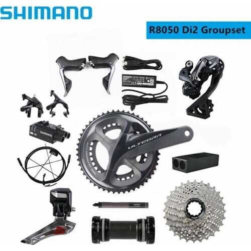 Shimano Di2 Ultegra R8050 50/34T 53/59T 165/170/172.5/175mm 2*11 22 Speed road bike groupset Bicycle Parts Update R8000