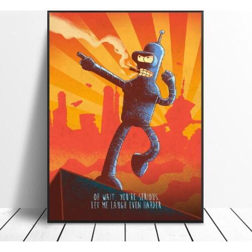 Bender Canvas Painting Art Print Poster Picture Wall Modern Minimalist Bedroom Living Room Decoration