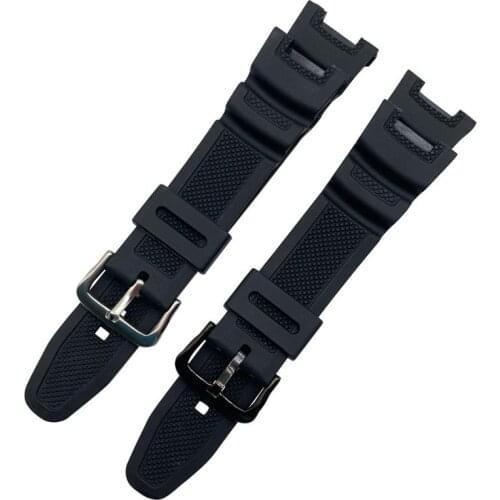 New Silicone Watch Strap Steel Buckle Wristband for C asio SGW-100