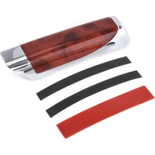 Newest Universal Car Hand Brake Red Wood Style Protector Decor Cover Accessory