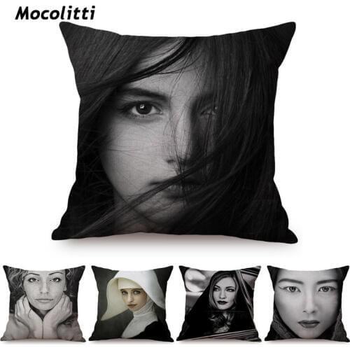 Charming Nordic Girl Photography Art Portrait Men Dream Lover Room Decorative Cushion Cover Sofa Chair Throw Pillow Case 45x45cm