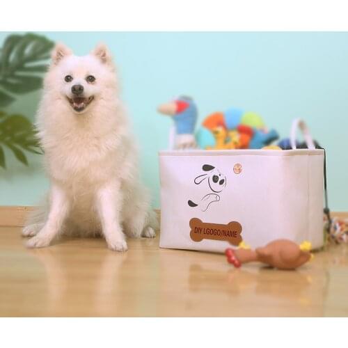Dadugo Personalized Dog Toy Storage Basket Custom Dog Id Toys Storage Box Foldable Pet Toy Storage Basket Drop Shipping
