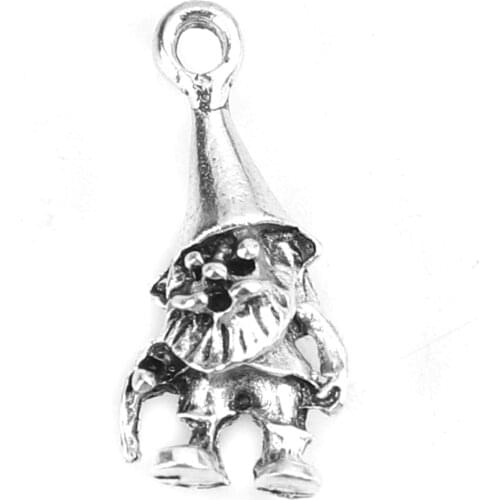 Fashion Zinc Based Alloy Charms Monster Pendants Antique Silver Color 23mm x 11mm For Bracelet Earings Jewelry Making, 30 PCs