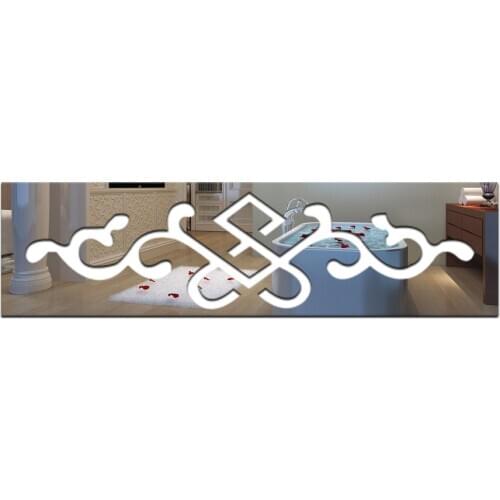 JM247 7.5cm*28cm Waistline Crystal Acrylic Mirror Self Adhesive Wall Sticker