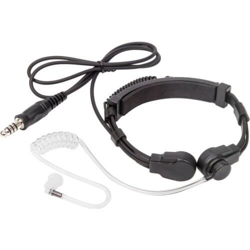 Walkie-Talkie Microphone U94 PTT 7.1Mm Telescopic Throat Control Microphone Headset For Baofeng UV-9R PLUS XR
