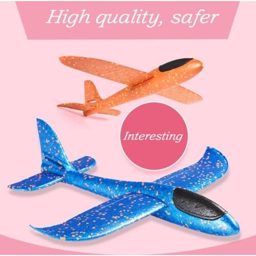10pcs/lot Foam Hand Throwing Airplanes toy 36cm Flight Mode Glider Inertia Planes Model,Aircraft Planes for Kids Outdoor Sport