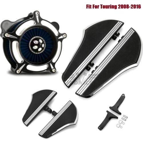 Front Rear Defiance Floorboard Footpeg Air Cleaner Fit For harley Touring street glide 2008-2016