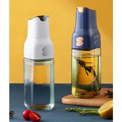 Glass automatic gravity open household kitchen supplies soy sauce vinegar stainless steel seasoning oil bottle J05