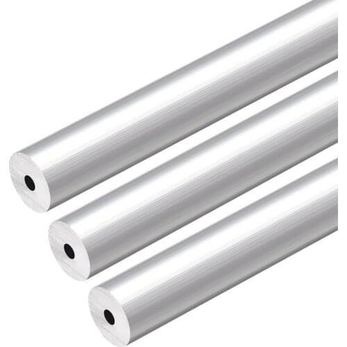 Uxcell 6063 Aluminum Round Tube 300mm Length 12mm OD 3mm Inner Dia Seamless Aluminum Straight Tubing 3 Pcs