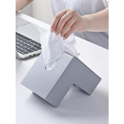 UniscopE Creative Nordic Style Tissue Box Household Living Room Box Paper Extraction Box Simple Desktop Tissue Storage Box