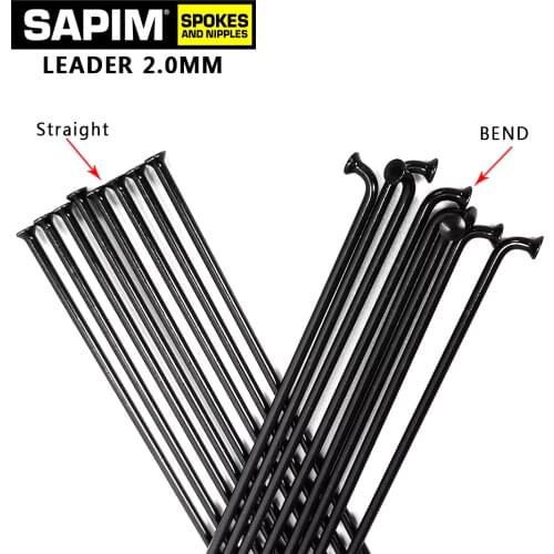 Bicycle Spokes SAPIM Champion 2.0 Round Spokes J-bend/straight Pull Head Bicycle Spokes Black Bicycle Spokes with Copper Cap