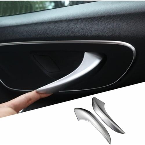 Car Inner Door Doorknob Handle Decoration Sticker Trim For Mercedes Benz Vito W447 2014-2019 Automotive Interior Accessories
