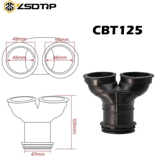 ZSDTRP Carburetor Air Filter Iintake Connecting Pipe Rubber Tube Joint Manifold For Honda CBT125 CA250 CMX250 racing adapter