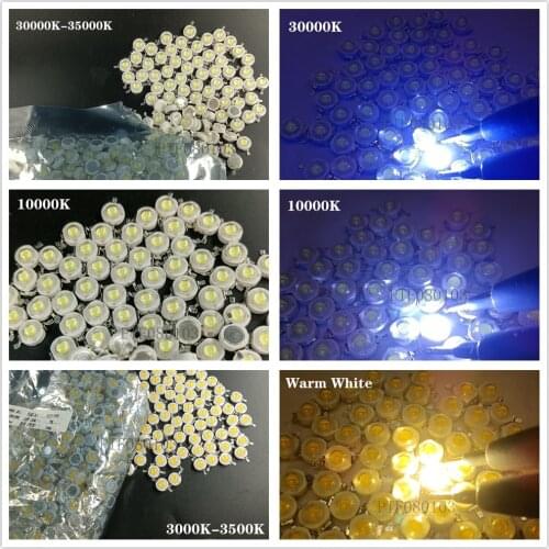 10-1000Pcs LED COB Lamp Chip 1W 3W 3.2-3.6V Input 100-220LM Mini LED Bulb Diode SMD For DIY LED Floodlight Spotlight Downlight